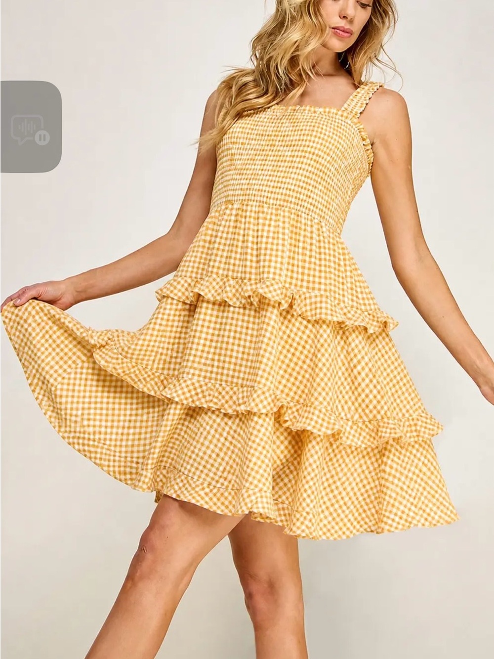 Sweet lemon Picnic Pop Gingham Mini Dress - Picture 3 of 10